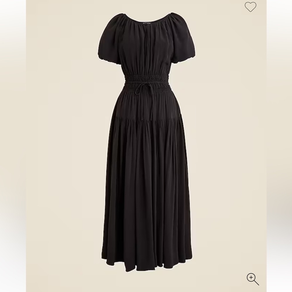 Flawed J Crew Elena puff-sleeve dress crepe de chine S ripped costume halloween